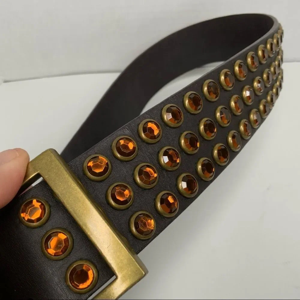 Betsy Johnson leather embellished belt.‎ - Picture 8 of 8